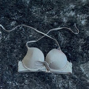 Black and White Bikini Top